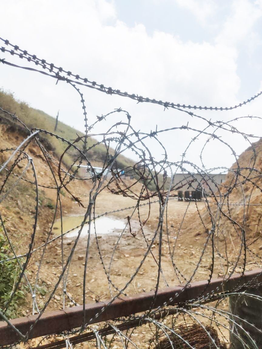 Barbed wire fence seen along the entry from Nagaland to Kezoltsa/Kozürü/Kazing. (Morung Photo on special arrangement)